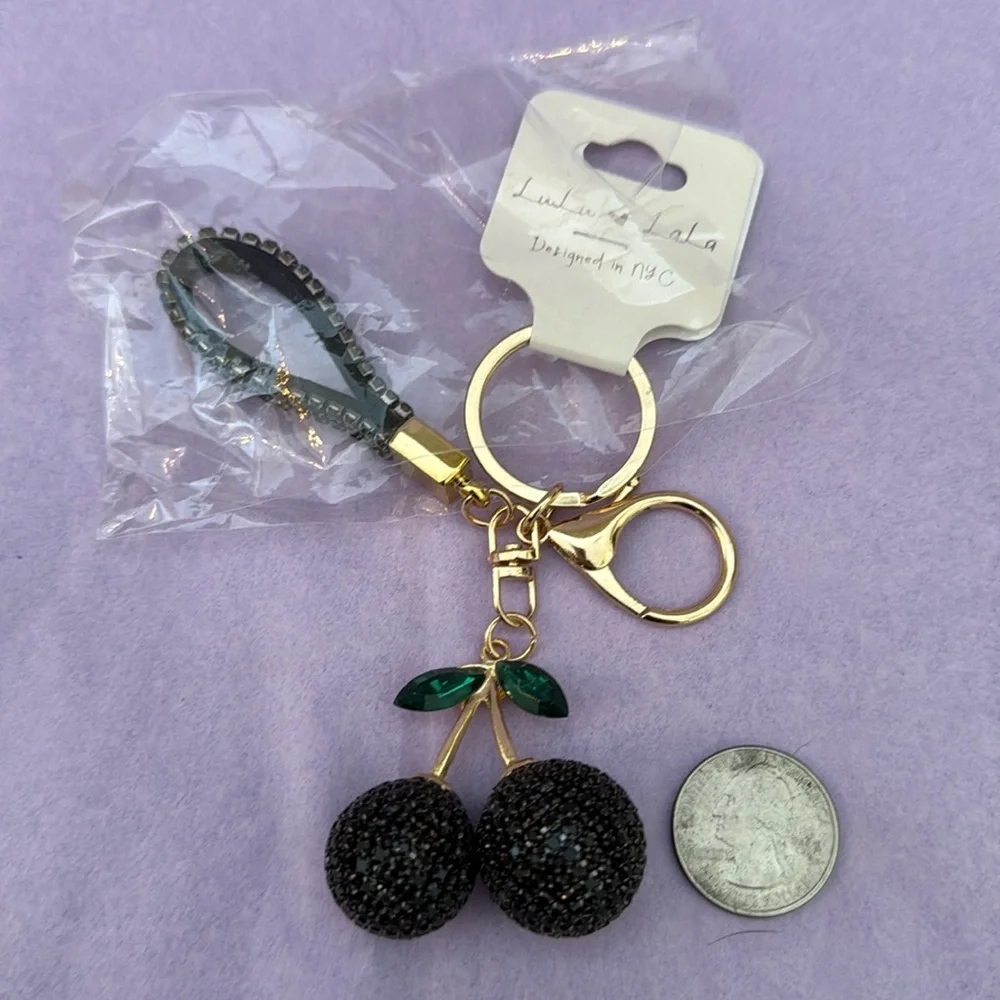 New‎ Cherry bag charm key chain